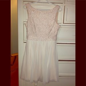Cream color semi formal dress. Size 9